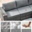 Ensemble de mobilier de patio en osier pour 5 personnes avec coussins confortables et table basse-290813213