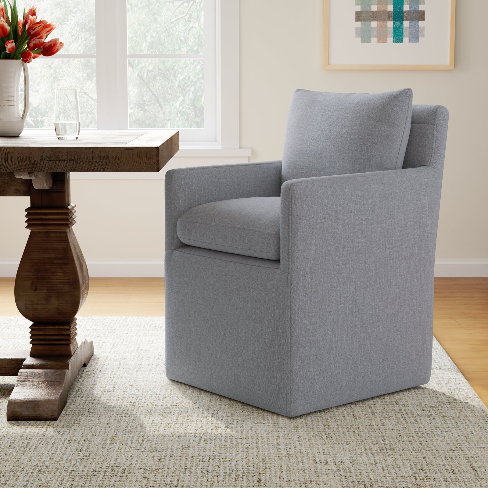 Alayaa Armchair, Effie Gray Performance Linen