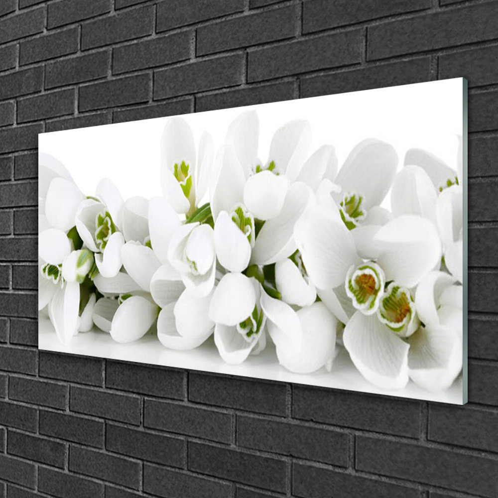 Glasbild Blumen Floral