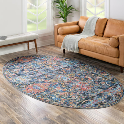 Tapis bleu marine Southwestern / Lodge