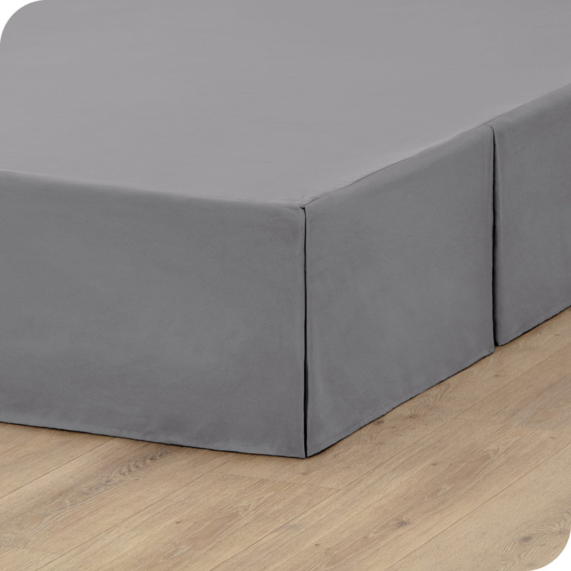 Tailored Bed Skirt, Full XL, Gray