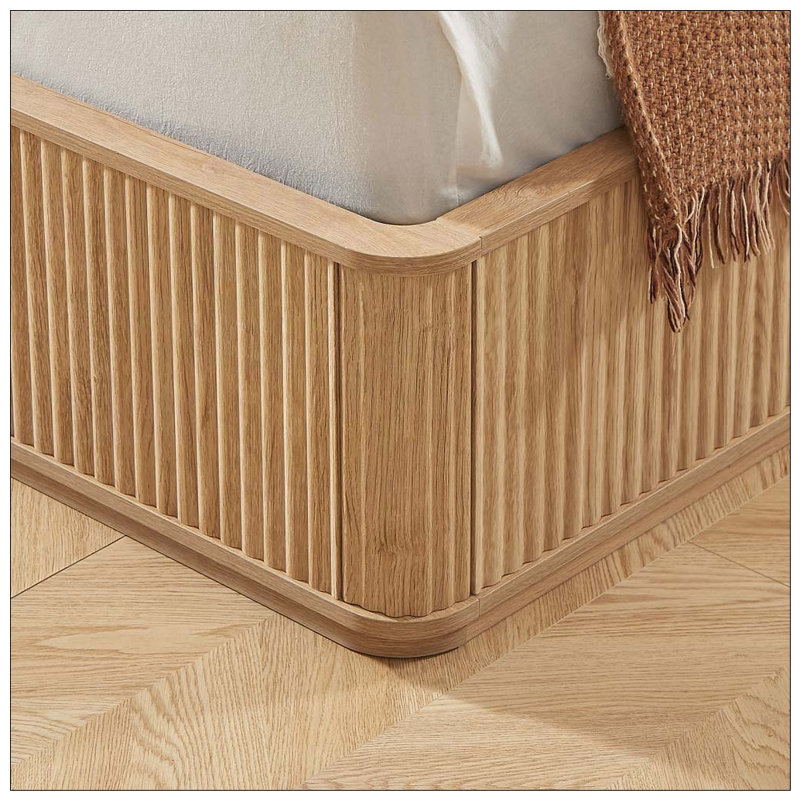 Base de lit plateforme 44 po, Naturel