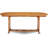 5 Piece Patio Garden Table Set Includes an Oval Outdoor Acacia Wood Dining Table and 4 Folding Adjustable Arm Chairs, 36x78 Inch, Natural Oil-1143005894