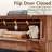 52" Tv Stand With Electric Fireplace With 3-Sided Glass-1776125010
