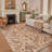 Woodfell Rustic Machine Washable Beige / Brown Indoor Area Rug with Non-Slip Backing-129158168
