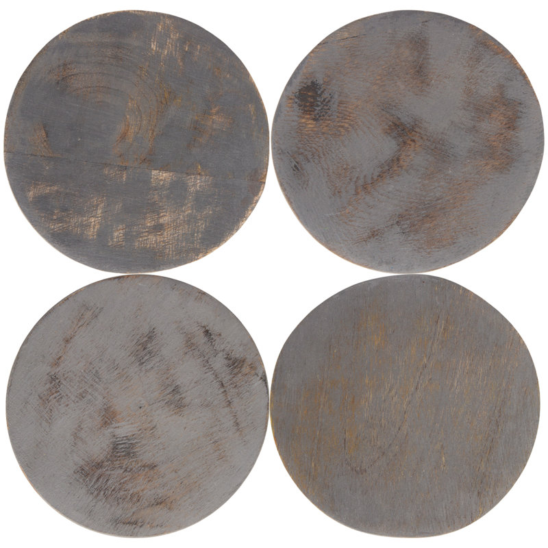 Sous-verre en bois, Gris