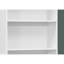 Bibliothèque polyvalente à 6 niveaux avec tablettes réglables, finition blanche élégante pour le bureau et la chambre à coucher