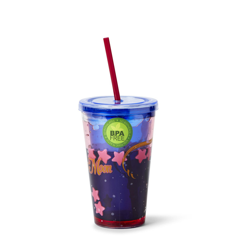 Confetti Sailor Moon 16 oz Gobelet de voyage avec paille