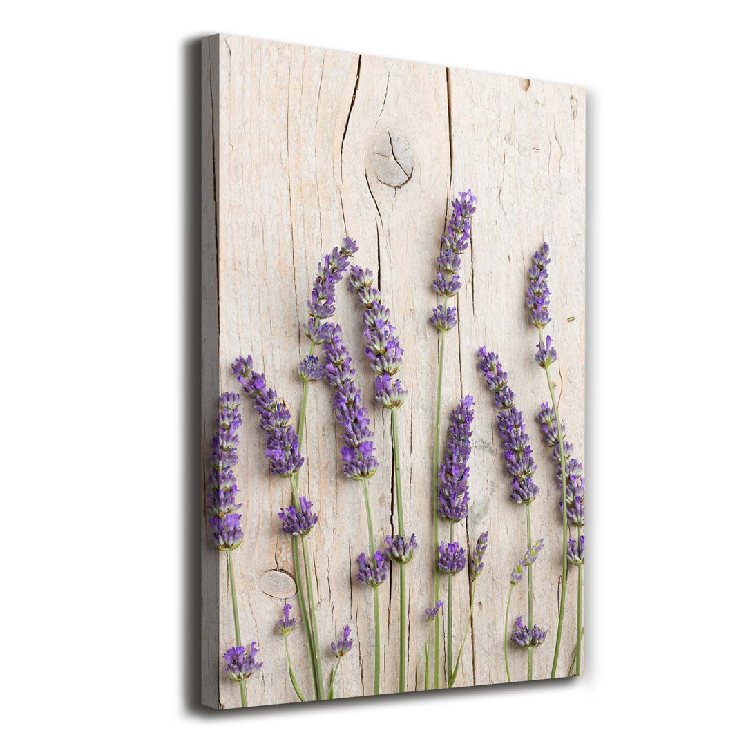 Lavendel auf dem Holz - Kunstdrucke auf Leinwand