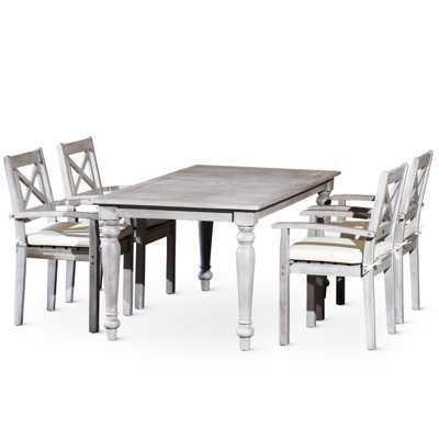 Salle à manger rectangulaire gris argent avec coussins moelleux pour plus de confort
