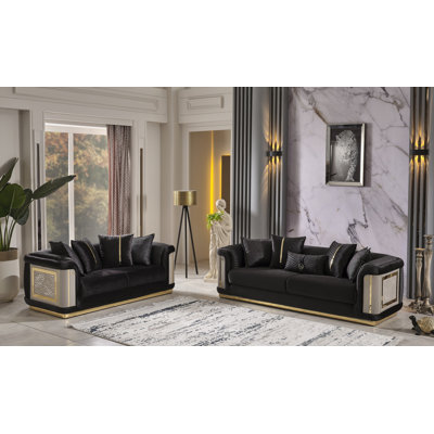 Fasulo 2 - Piece Velvet Living Room Set