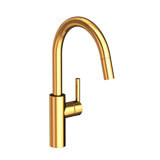 East Linear Single Handle Pull Down Kitchen Faucet