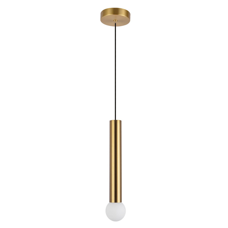 1 - Light Pendant, Brushed Gold