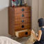 Commode d'appoint circulaire en acier inoxydable
