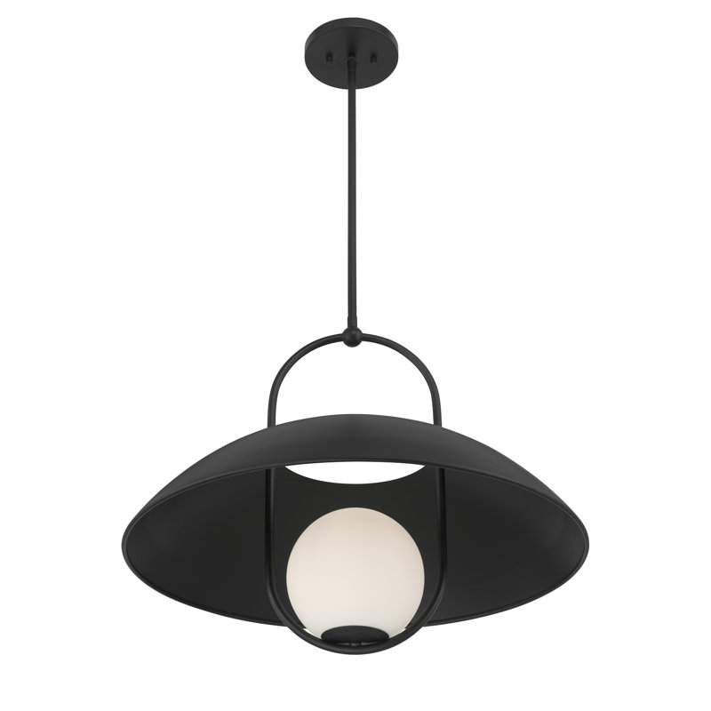 4-Light Semi-Flush in Chrome, Matte Black