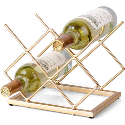 Small Wine Racks Countertop 5 Bottle Capacity
