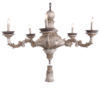 Lustre traditionnel / classique à 5 lumières de style bougie Remy