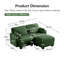 Canapé d'angle modulaire capitonné avec pouf amovible