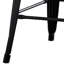 Métal 24 po noir mat, style rustique rustique avec, construction, dossier confortable, pieds coulissants, facile à déplacer, idéal pour les sièges de cuisine et de restaurant, style, assemblage, cuisine, salle à manger