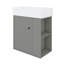 Meuble-lavabo mural 21,6 po avec lavabo, meuble-lavabo mural avec rangement à droite