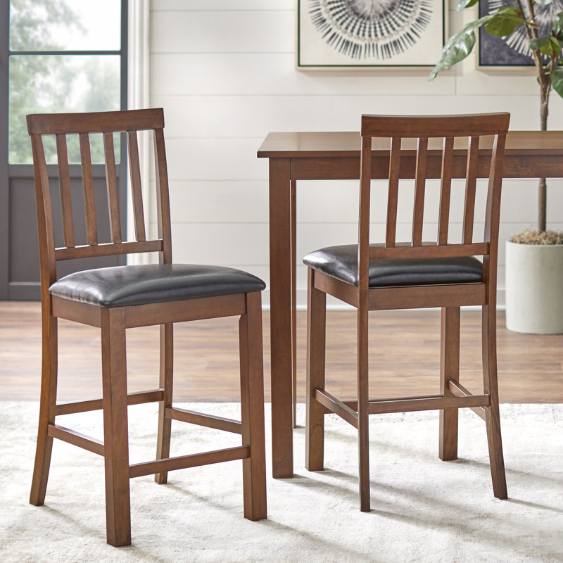 Alyre Upholstered Counter Stool with Metal Frame