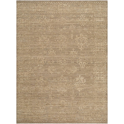 Iowa Hand Knotted Wool Oriental Area Rug in Tan