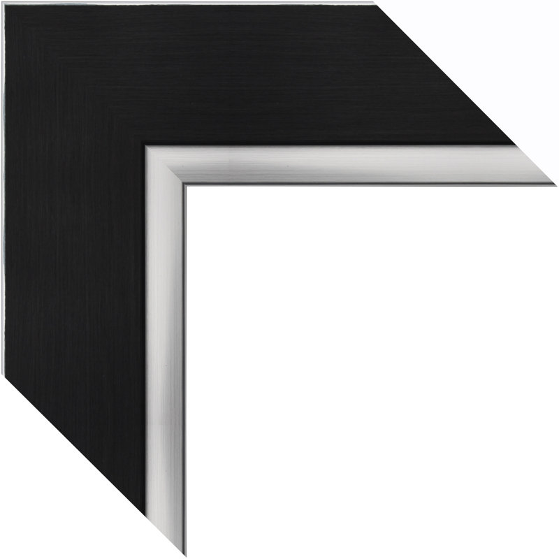 Metropolis Flat Mirror, 42" x 30", Black/Silver