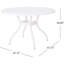  Ensemble de salle à manger d'extérieur en aluminium avec table ronde à motif en treillis et quatre fauteuils pour une salle à manger élégante-1185391524