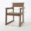 Fauteuils d'extérieur et de jardin en PEHD couleur bois antique avec dossier-131517388