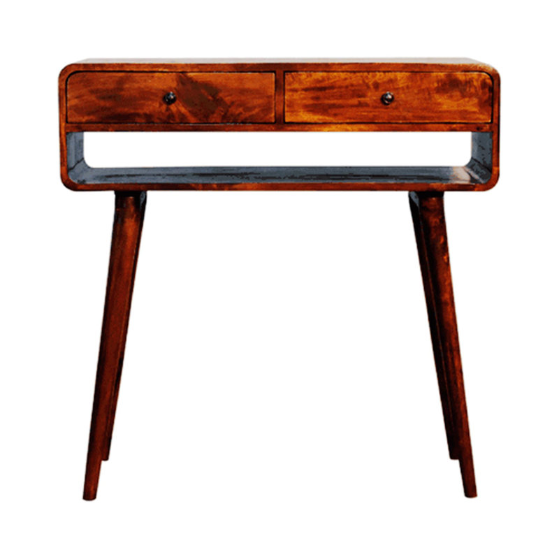 Versatile Design Console Table Wood Table Top,Leisure Coffee Table, Brown