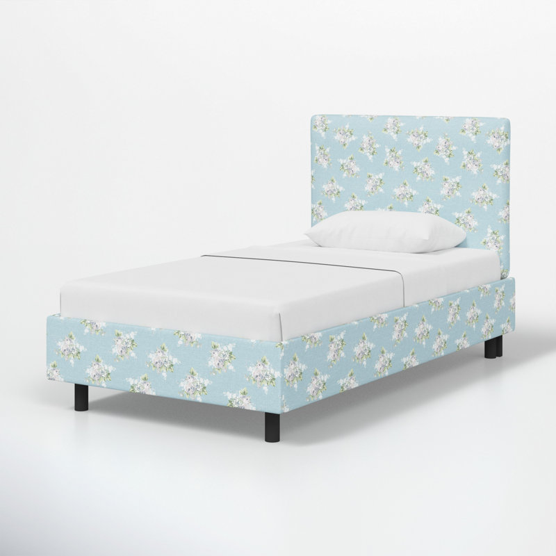 Lit plateforme Sawyer, Double, Petit bouquet bleu