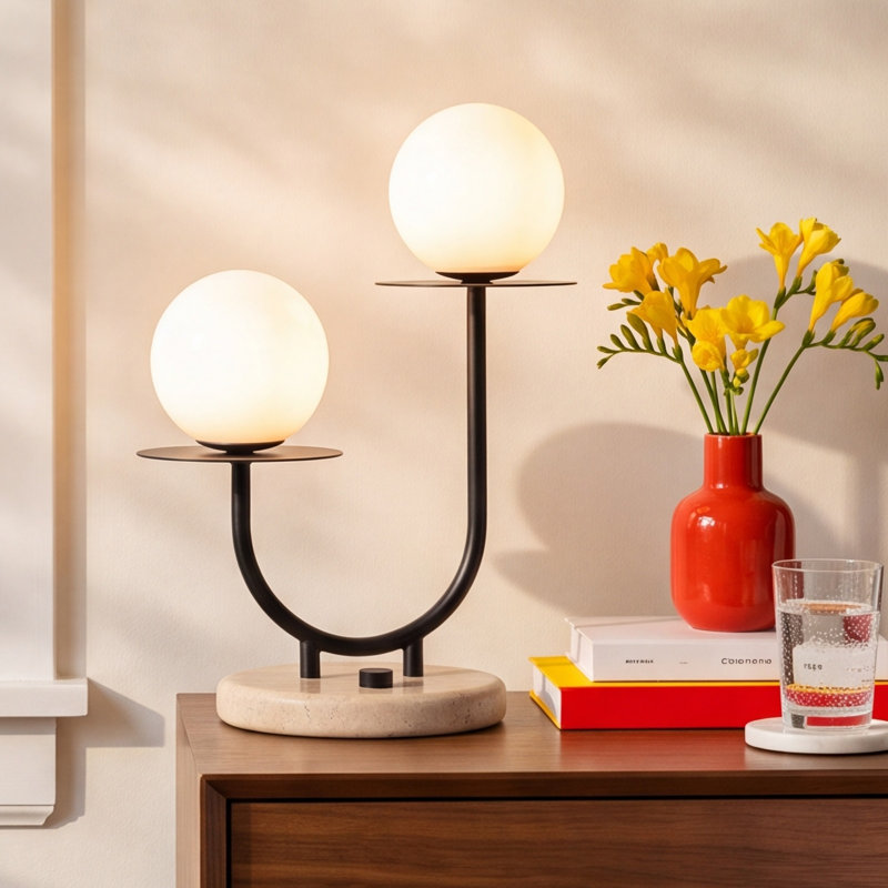 Ruva Metal Globe Lamp