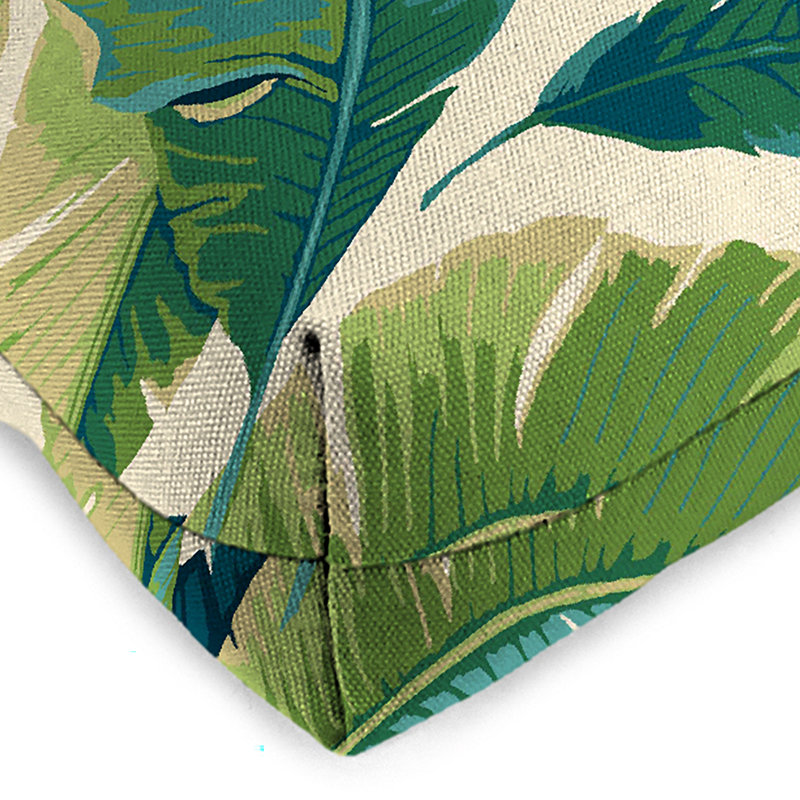Outdoor Wicker Seat Cushion, Balmoral Opal Green