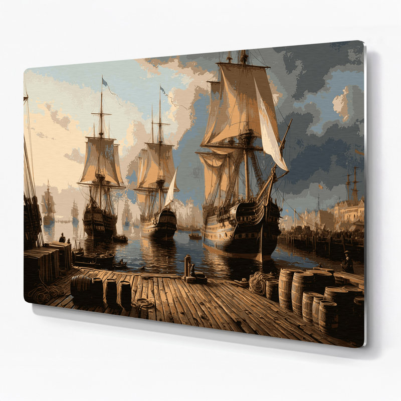 Art mural nautique gris nautique, H 11 po x l 14 po