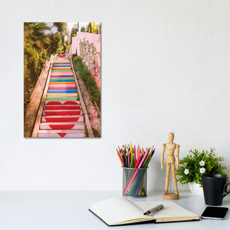 Micheltorena Stairs by Bethany Young - Wrapped Canvas Print, 20.32 cm H x 30.48 cm W