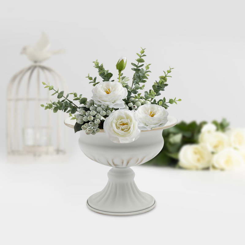 4.7" H Wedding Table Vase, White