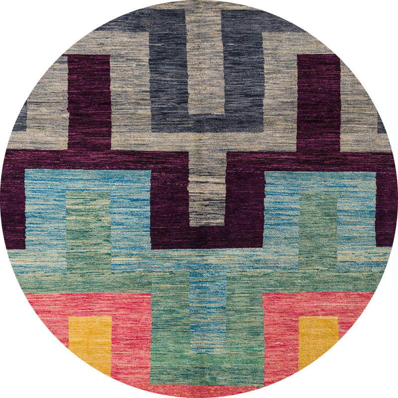 Tapis abstrait moderne 5068, Rond 5 pi