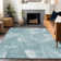 Premium Machine Washable Prisco Teal Rug