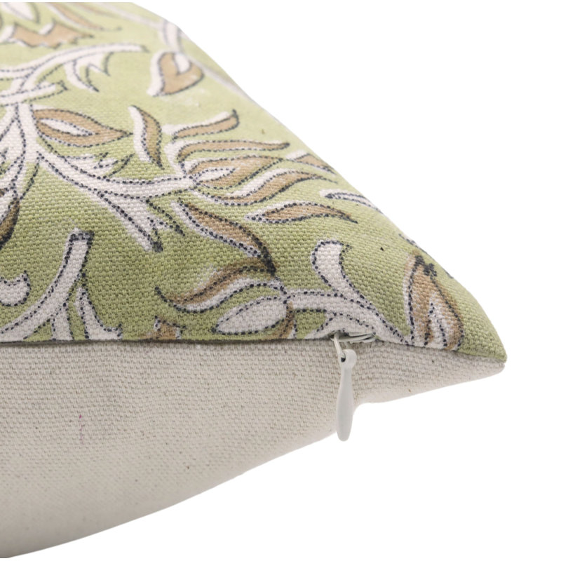 Housse de coussin réversible en coton Floral, Carré, H 14 po x l 14 po