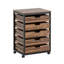 Commode mobile avec rangement, commode à tiroirs de style industriel, support pour imprimante, unité de rangement de bureau