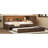 Full Size Wood Daybed With Storage Shelves, USB, LED, And Trundle, Antique Wood Color