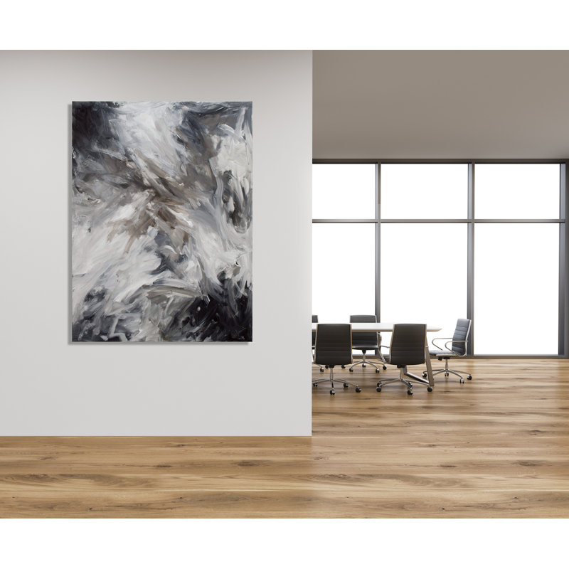 «In the Flow» par John Beard - peinture sans cadre, H 48 po x l 36 po x p 1,5 po