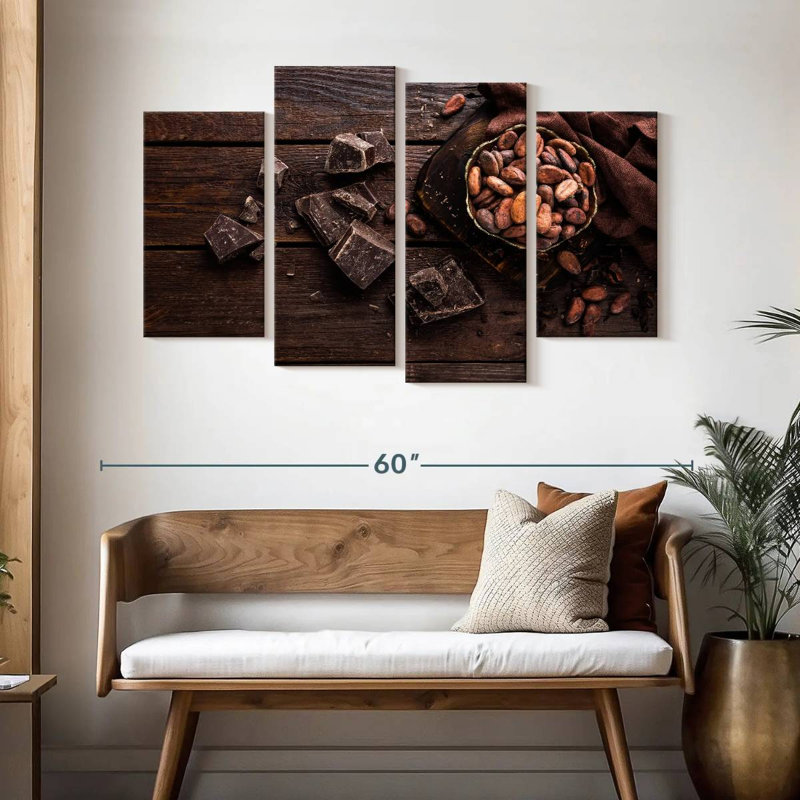 Chocolat et fève de cacao Yarlin, H 32 po x l 52 po