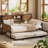 Barn Door Twin Daybeds With Pop Up Trundle With Charging Station, With Storage Headboards-169796578