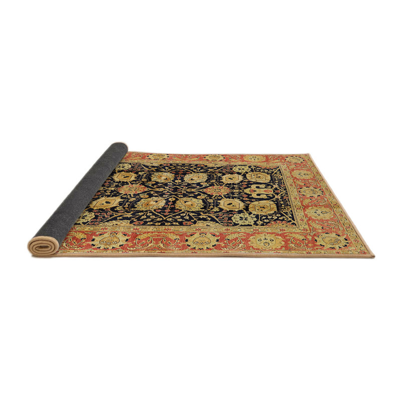 Tapis oriental rouge / noir Soffren, Rond 5 pi