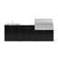 Ensemble de 5 armoires d'extérieur en aluminium noir avec bar, barbecue, évier, barbecue au propane liquide 40 po et plateau blanc 32 po Dekton-132210377-132210378