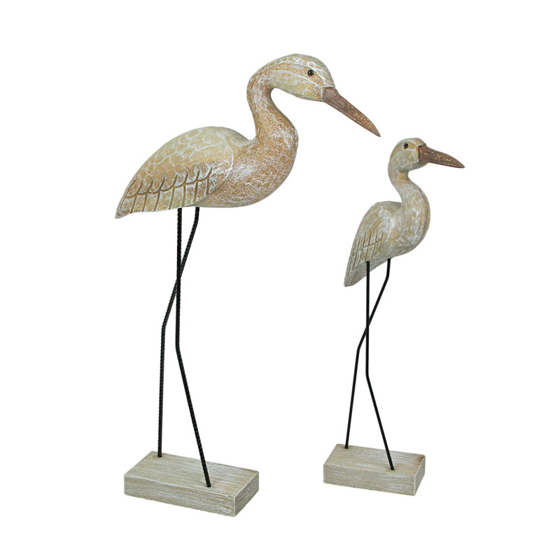 Ensemble de 2 statues en bois Blaser