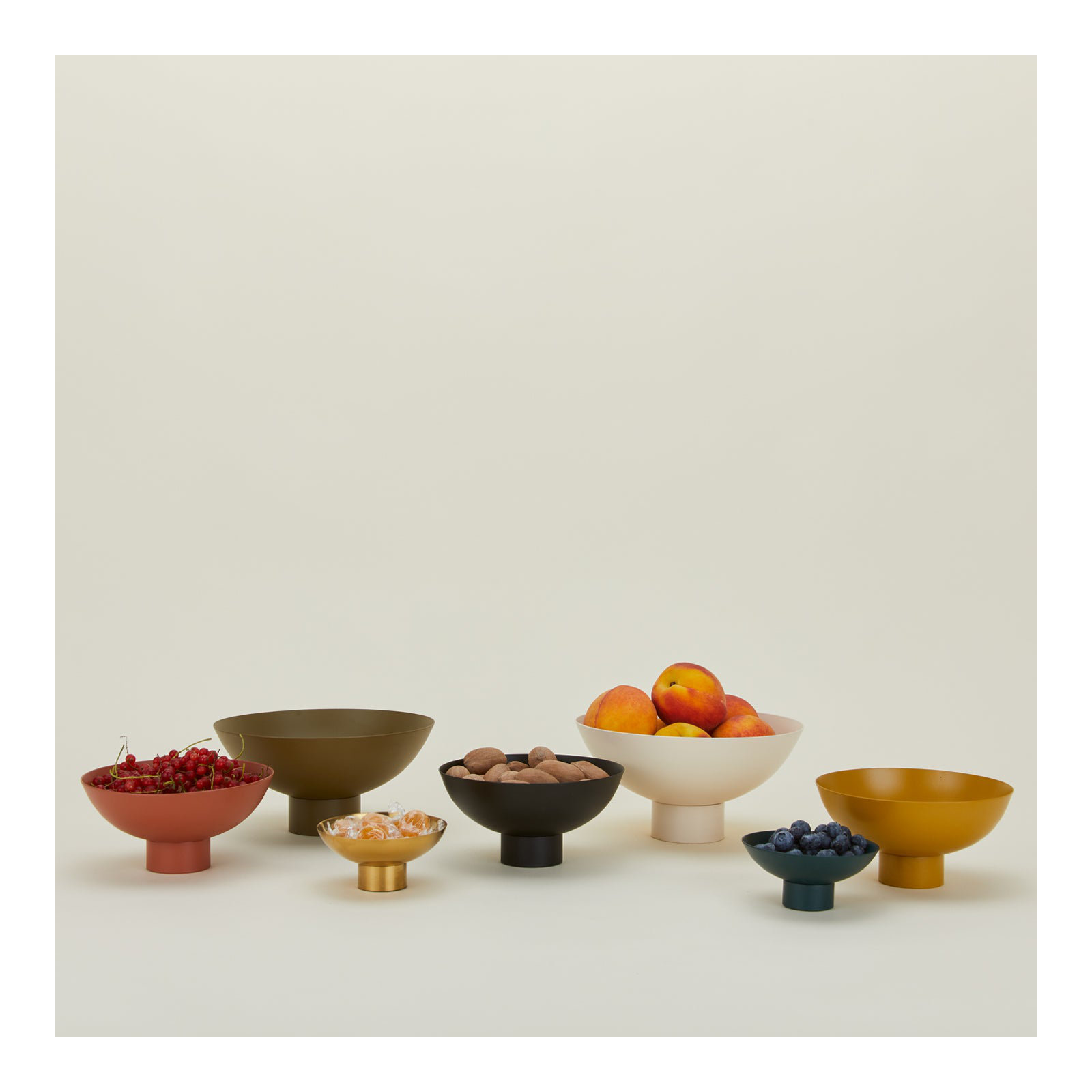 Essential Footed Bowl - Large, Brass, 4" H x 8" W