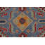 Tapis géométrique Kazak à motif géométrique rouge 9 x 12