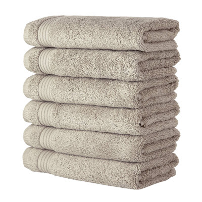 Shannan Turkish Cotton Hand Towels – Highly Absorbent, Quick Dry, Everyday Use, Set of 6, 16"x27"